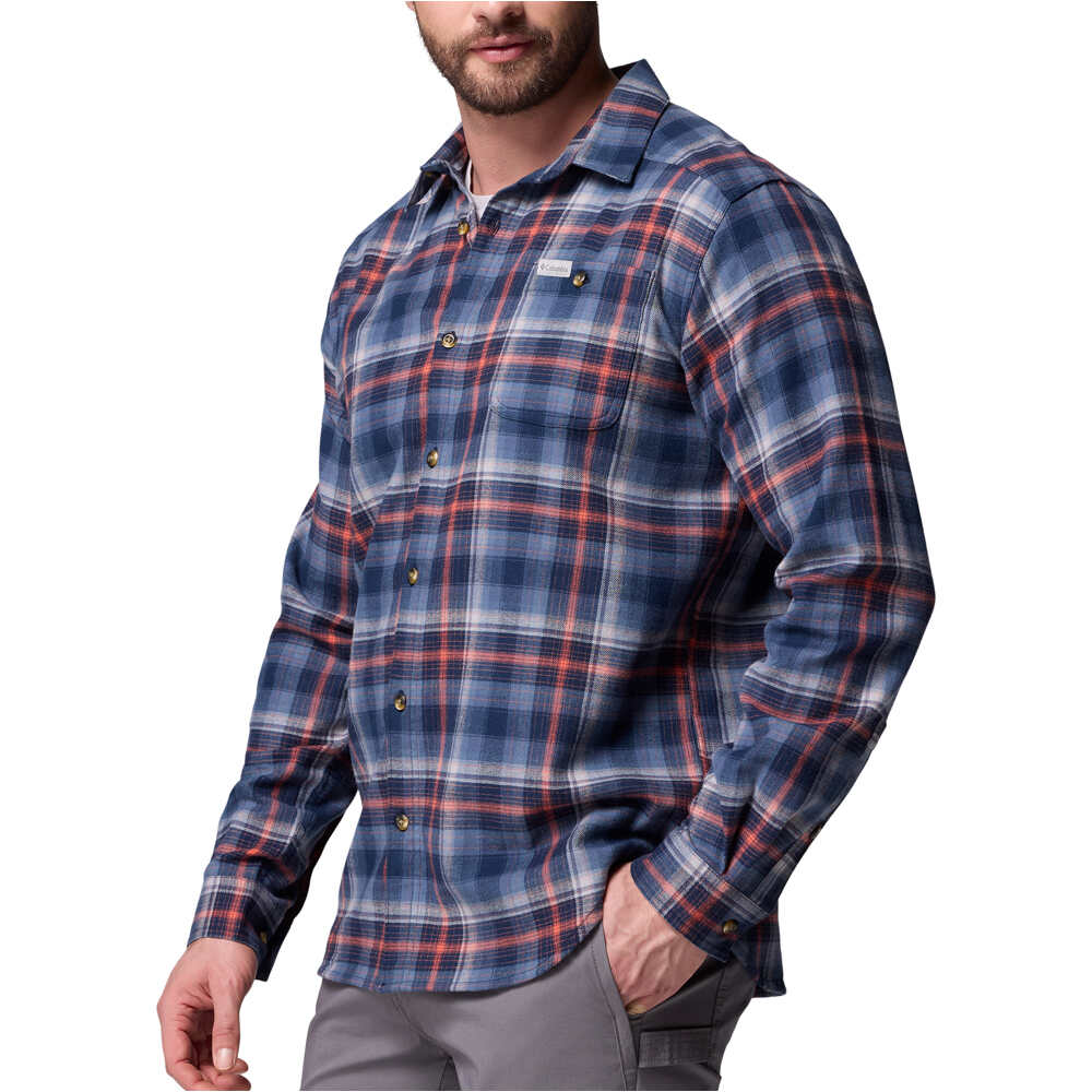 Columbia camisa montaña manga larga hombre Cornell Woods  Flannel Long Sleeve Shirt vista detalle