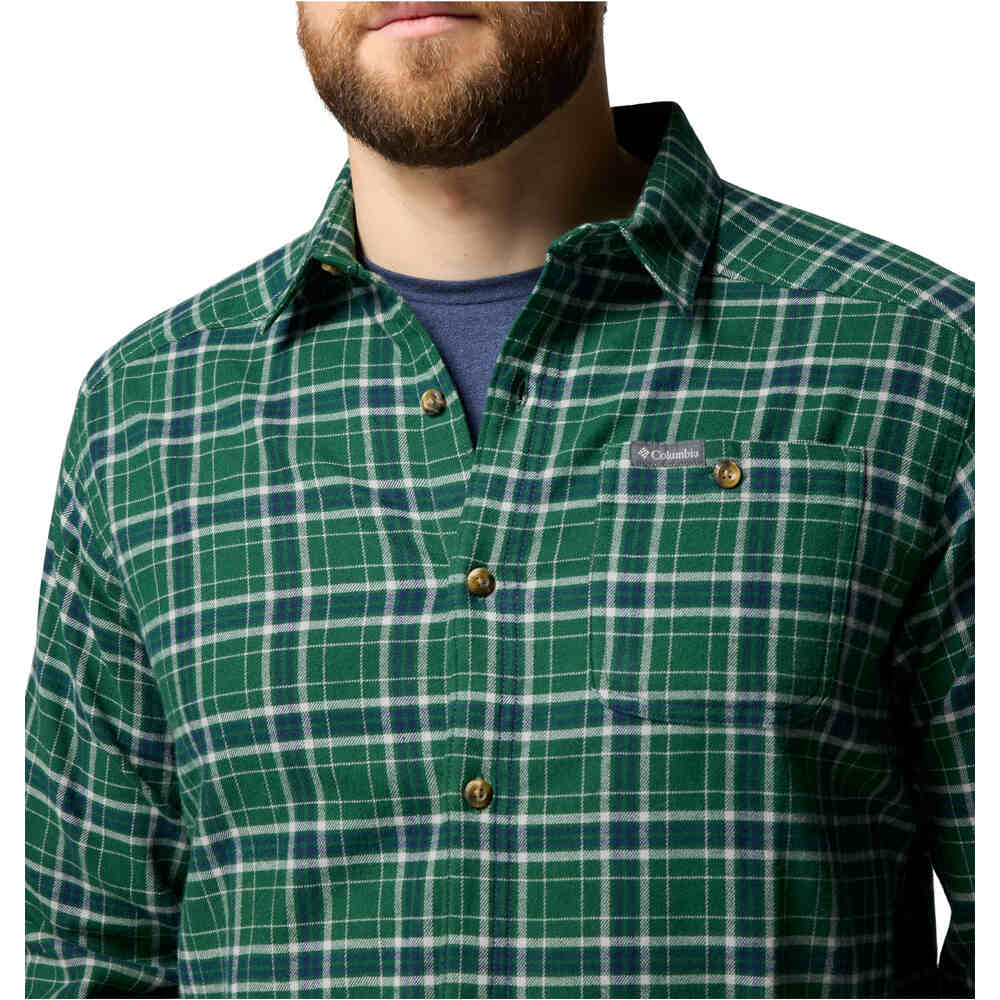 Columbia camisa montaña manga larga hombre Cornell Woods Flannel Long Sleeve Shirt vista detalle