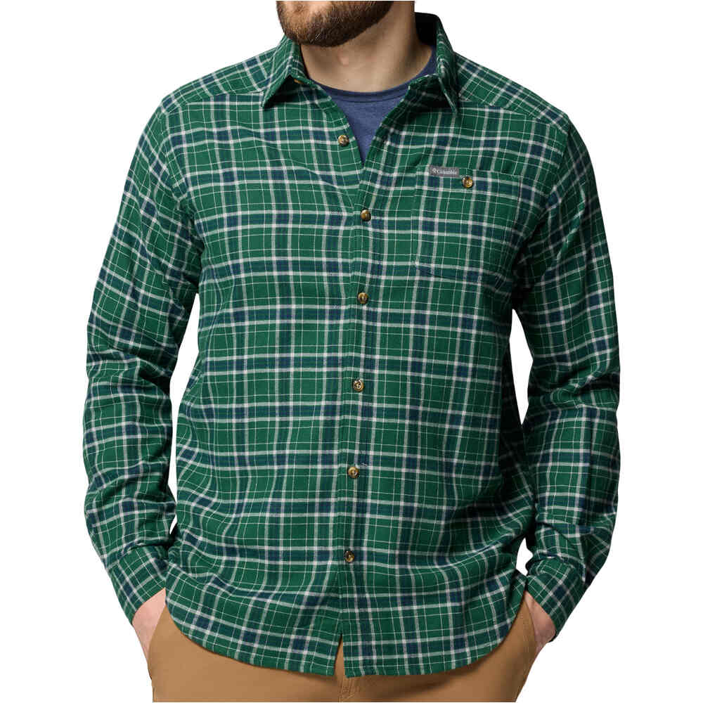 Columbia camisa montaña manga larga hombre Cornell Woods Flannel Long Sleeve Shirt vista frontal