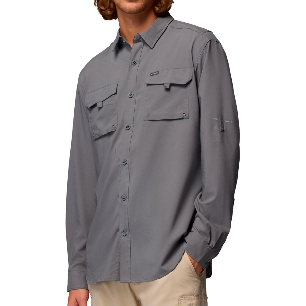 Columbia camisa montaña manga larga hombre Silver Ridge  Utility II LS Shirt vista detalle
