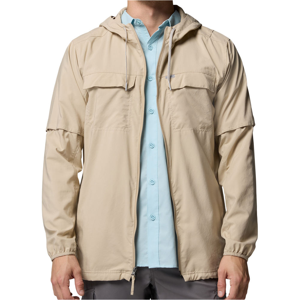 Columbia camisa montaña manga larga hombre Skien Valley Hooded LS Shirt vista detalle