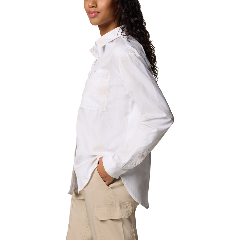 Columbia camisa montaña manga larga mujer Silver Ridge Utility Patterned LS Shirt vista detalle