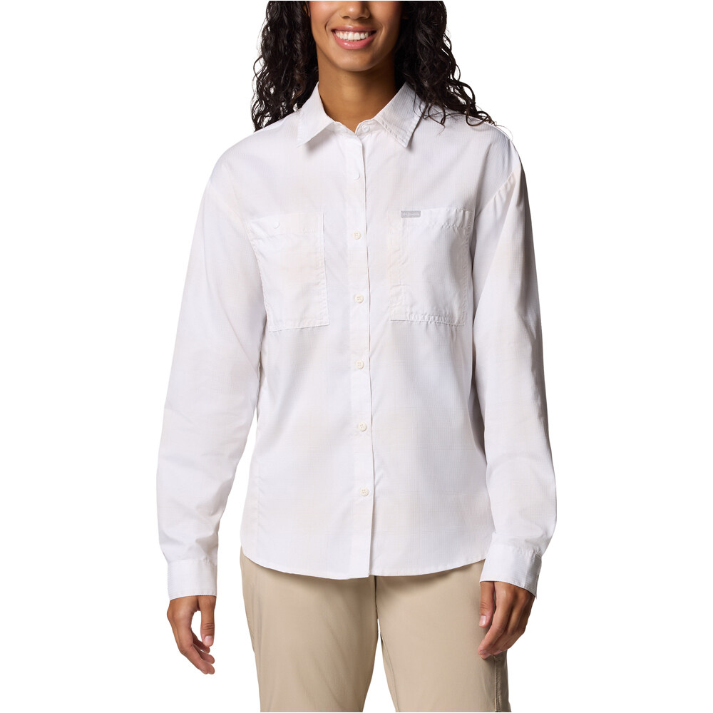 Columbia camisa montaña manga larga mujer Silver Ridge Utility Patterned LS Shirt vista frontal