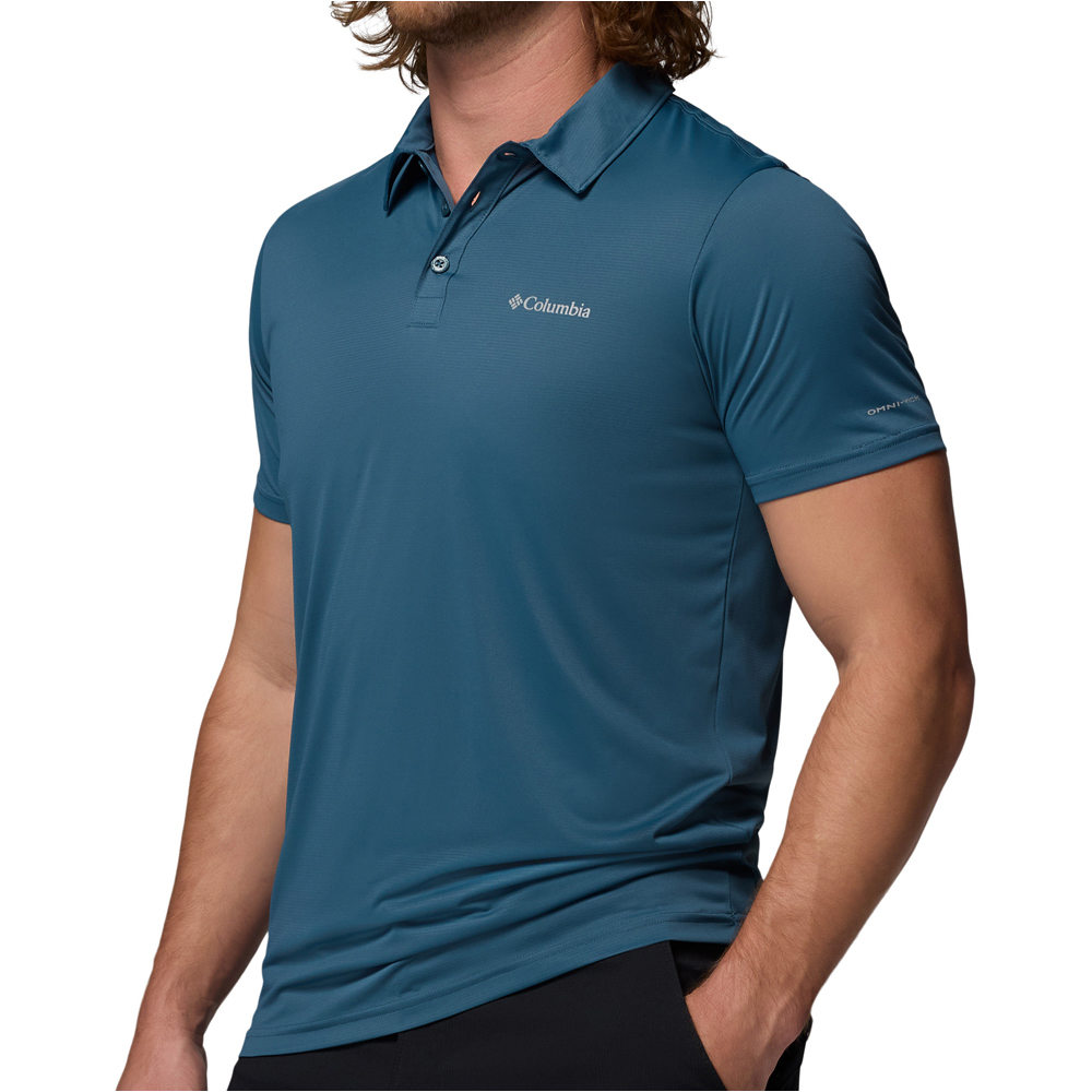Columbia camiseta montaña manga corta hombre Columbia Hike Polo vista detalle
