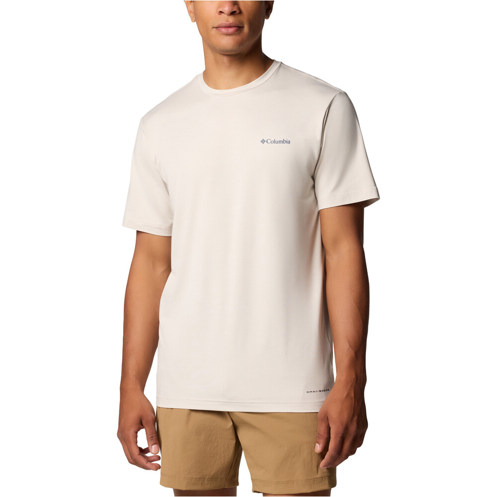 Columbia camiseta montaña manga corta hombre Kwick Hike   Back Graphic SS Tee vista frontal