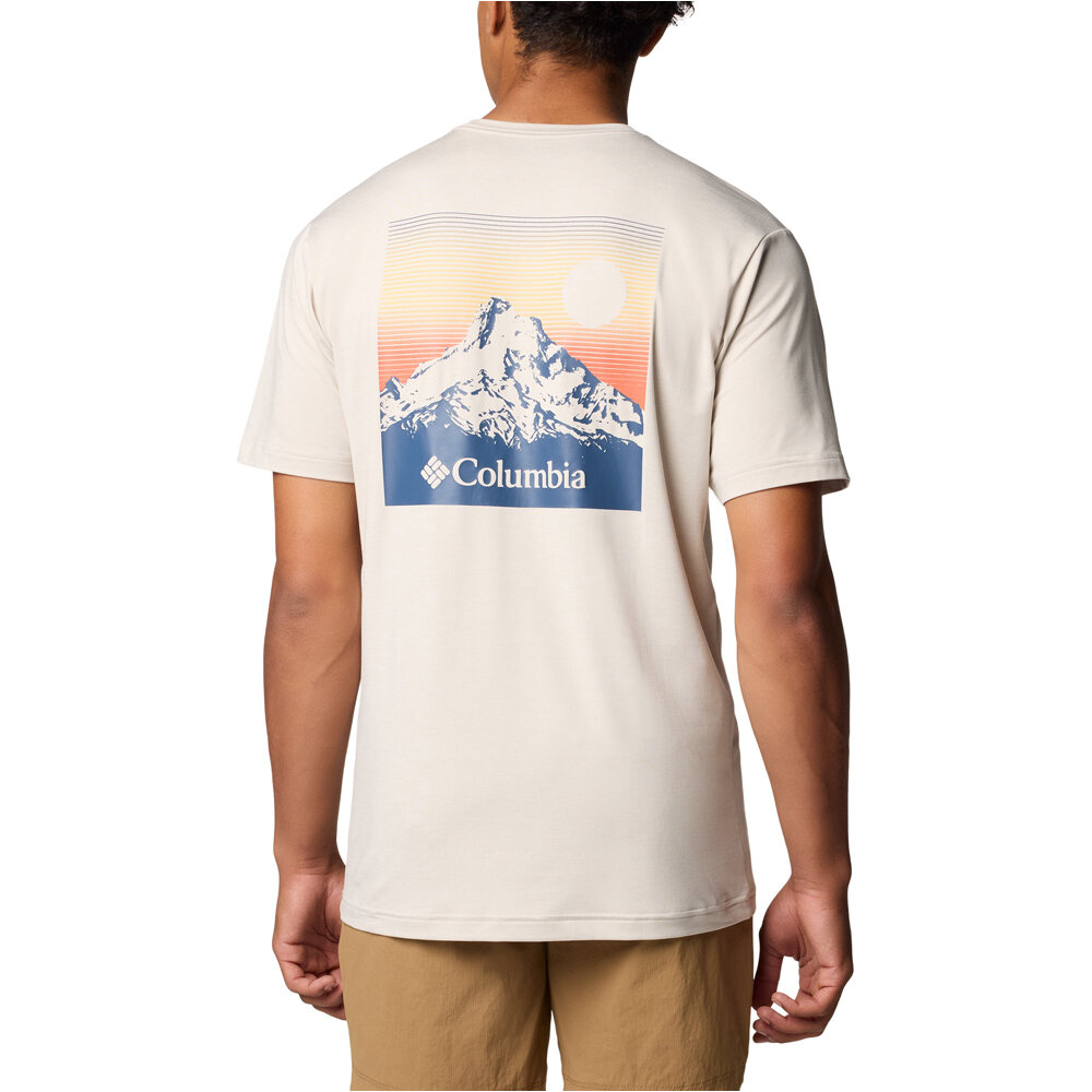 Columbia camiseta montaña manga corta hombre Kwick Hike   Back Graphic SS Tee vista trasera