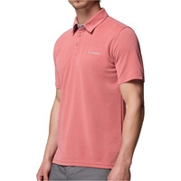 Columbia camiseta montaña manga corta hombre Nelson Point  Polo vista detalle