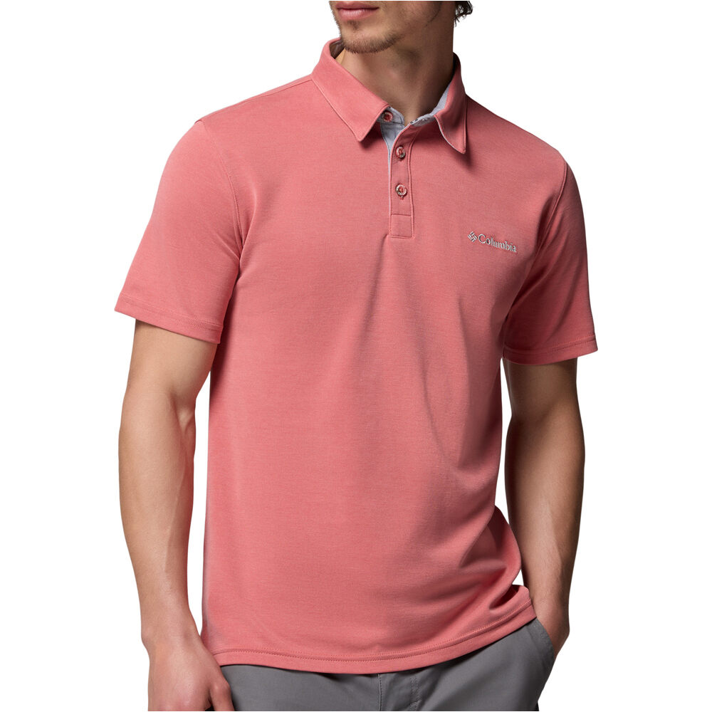 Columbia camiseta montaña manga corta hombre Nelson Point  Polo vista frontal