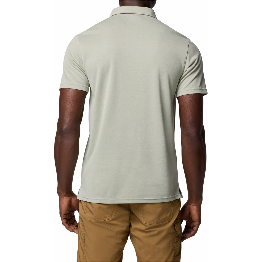 Columbia camiseta montaña manga corta hombre Nelson Point  Polo vista trasera