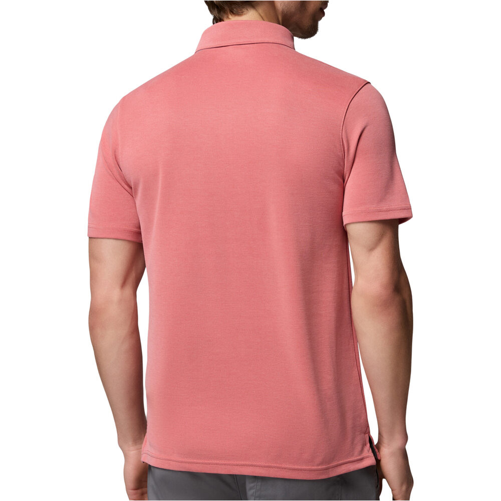 Columbia camiseta montaña manga corta hombre Nelson Point  Polo vista trasera