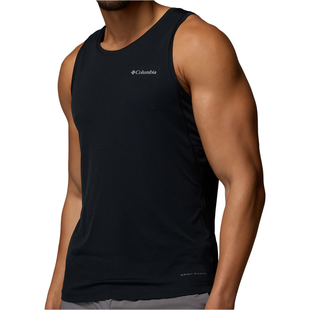 Columbia camiseta montaña manga corta hombre Stealth Spring Tank vista detalle