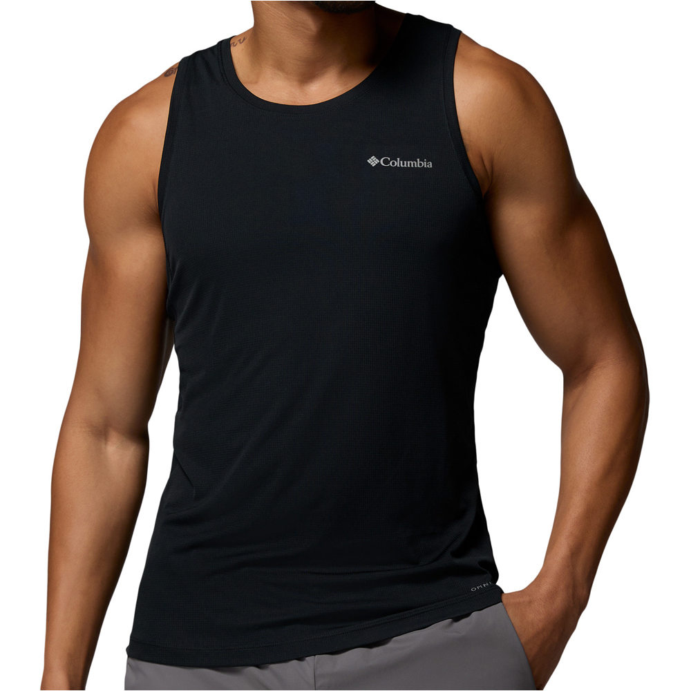 Columbia camiseta montaña manga corta hombre Stealth Spring Tank vista frontal