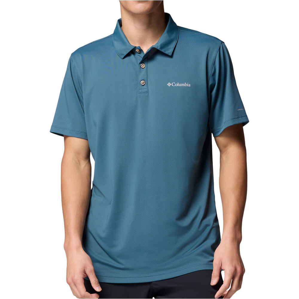 Columbia camiseta montaña manga corta hombre Tech Trail Utility Polo vista frontal