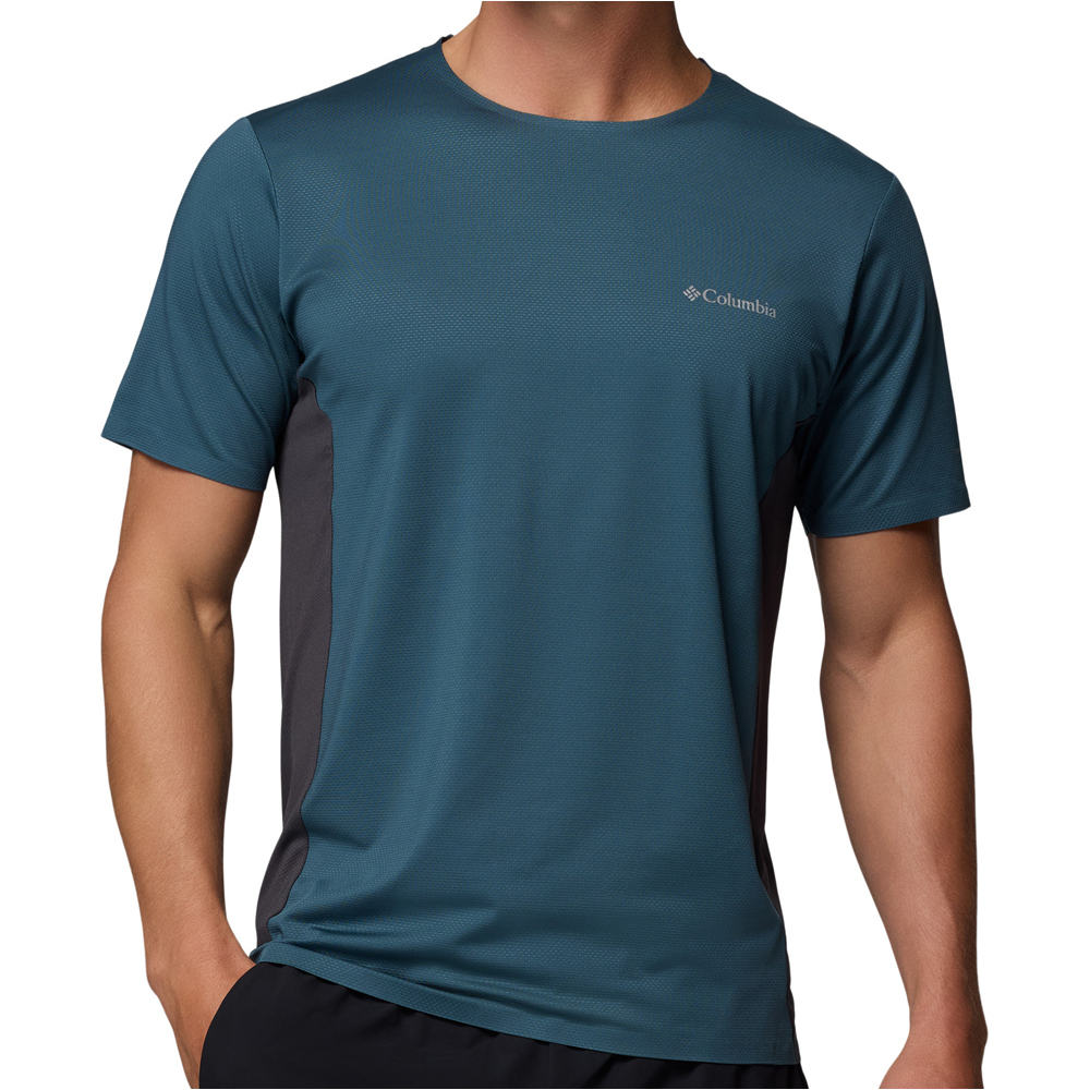 Columbia camiseta montaña manga corta hombre Three Pitch SS Crew vista frontal
