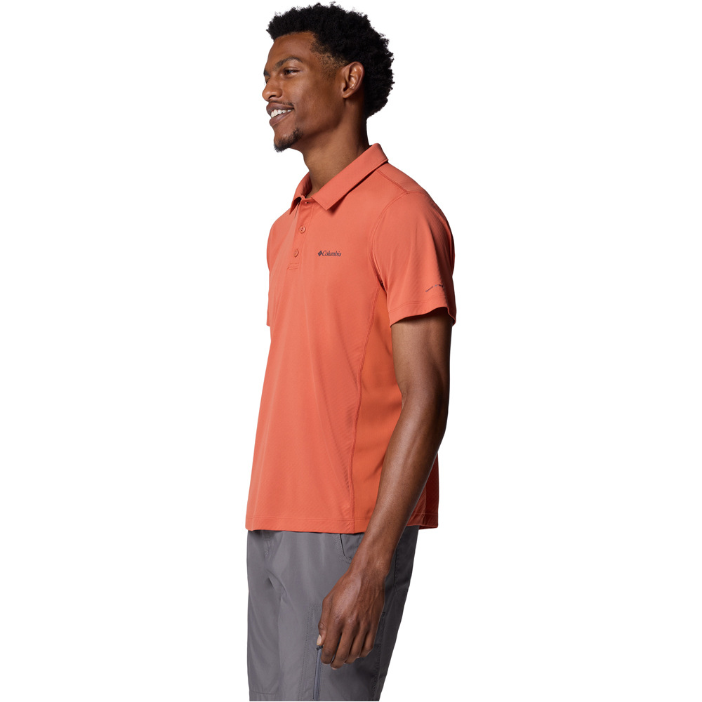 Columbia camiseta montaña manga corta hombre Zero Rules   Light Polo vista detalle