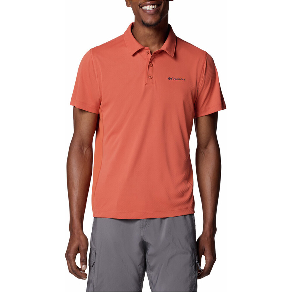 Columbia camiseta montaña manga corta hombre Zero Rules   Light Polo vista frontal