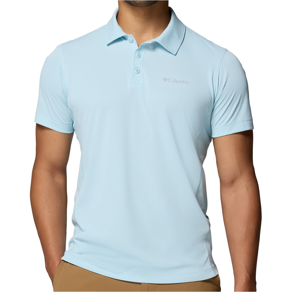 Columbia camiseta montaña manga corta hombre Zero Rules Light Polo vista frontal