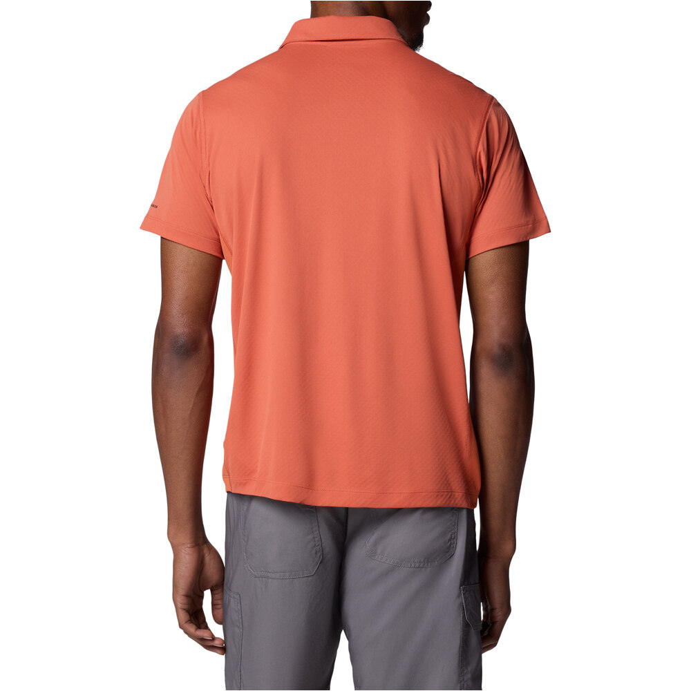 Columbia camiseta montaña manga corta hombre Zero Rules   Light Polo vista trasera