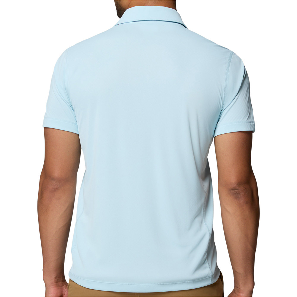 Columbia camiseta montaña manga corta hombre Zero Rules Light Polo vista trasera