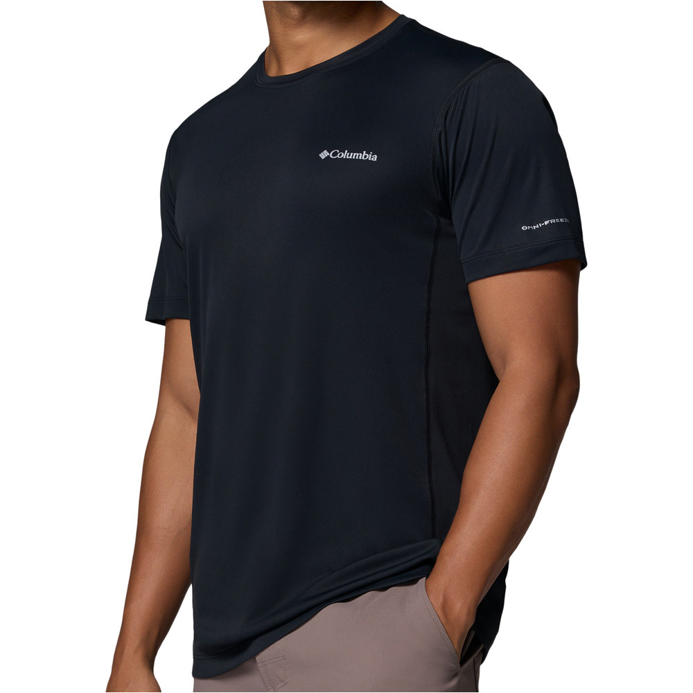 Columbia camiseta montaña manga corta hombre Zero Rules  Light SS Crew vista detalle