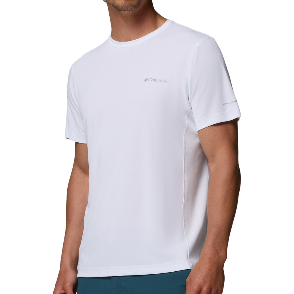 Columbia camiseta montaña manga corta hombre Zero Rules  Light SS Crew vista detalle
