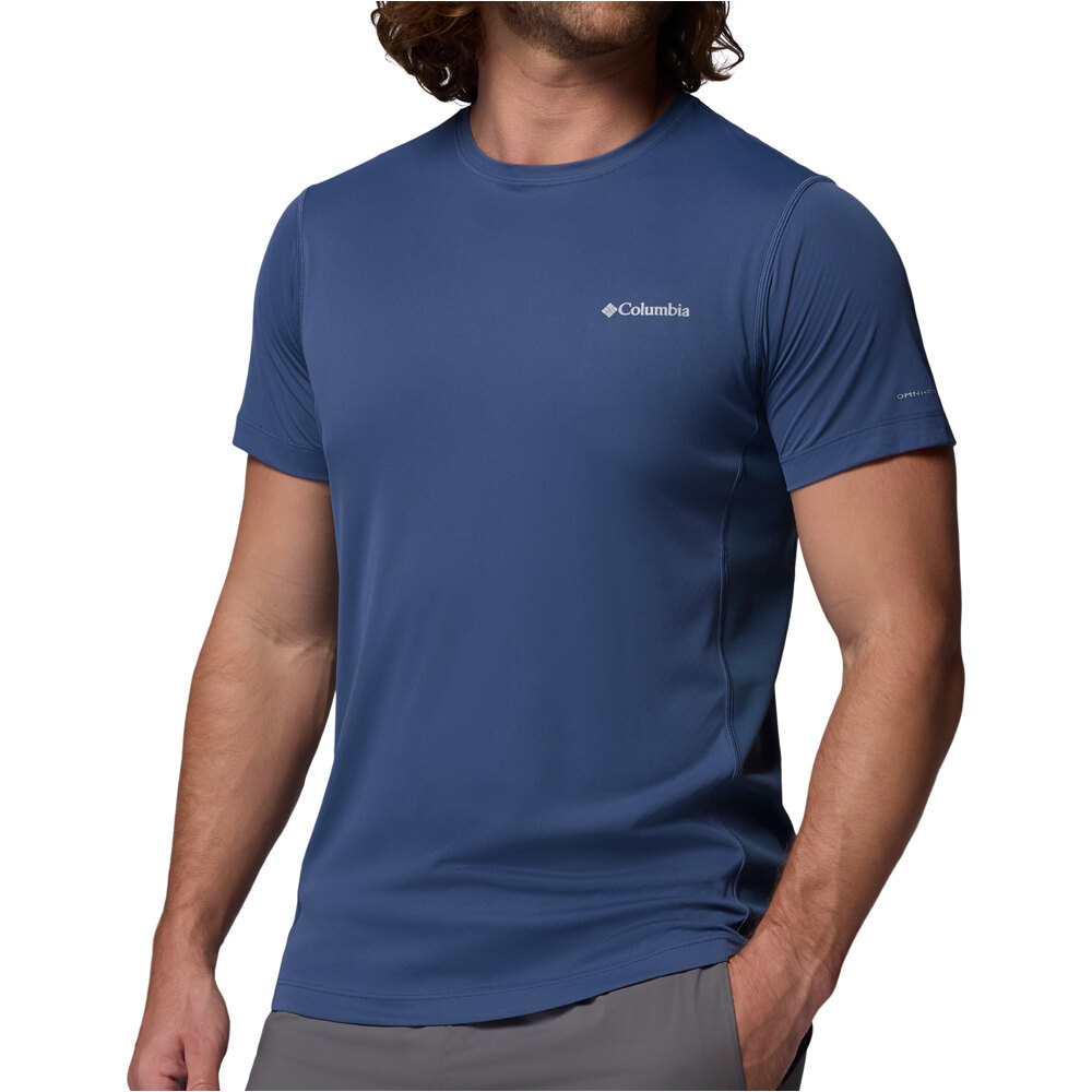 Columbia camiseta montaña manga corta hombre Zero Rules  Light SS Crew vista detalle