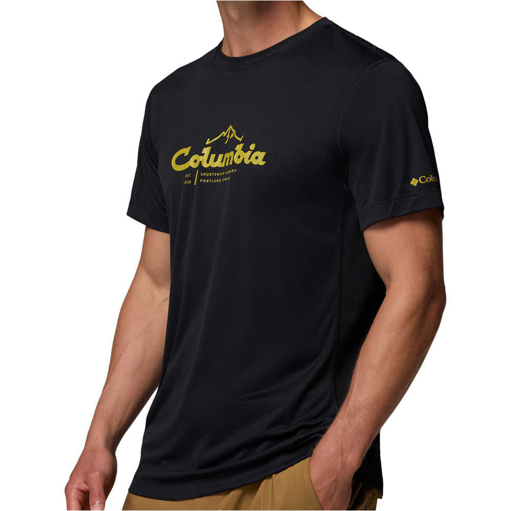 Columbia camiseta montaña manga corta hombre Zero Rules Light SS Graphic Crew vista detalle