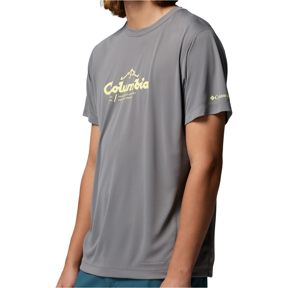 Columbia camiseta montaña manga corta hombre Zero Rules Light SS Graphic Crew vista detalle