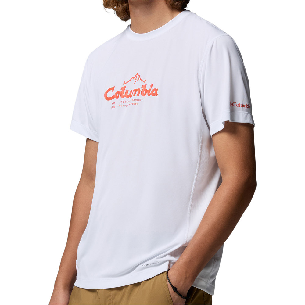 Columbia camiseta montaña manga corta hombre Zero Rules Light SS Graphic Crew vista detalle