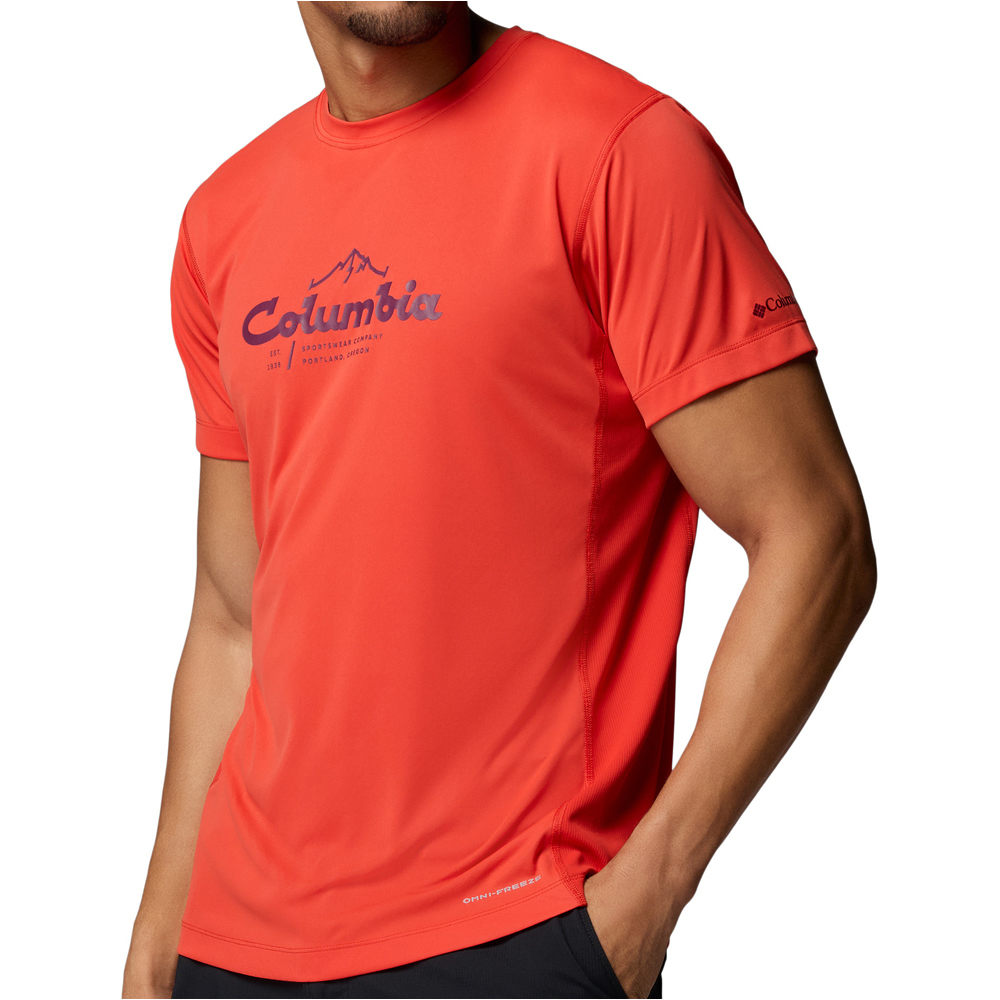 Columbia camiseta montaña manga corta hombre Zero Rules Light SS Graphic Crew vista detalle