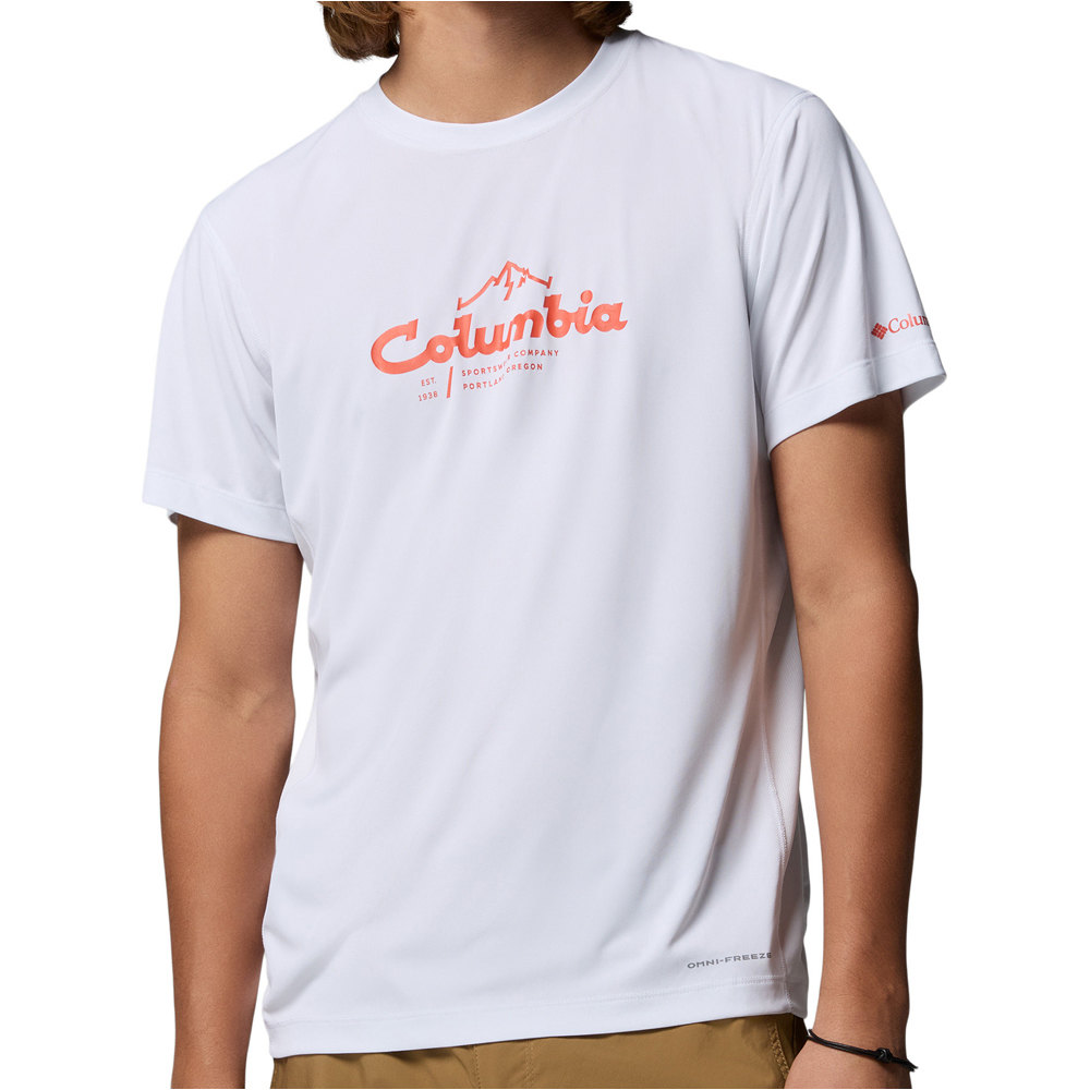 Columbia camiseta montaña manga corta hombre Zero Rules Light SS Graphic Crew vista frontal