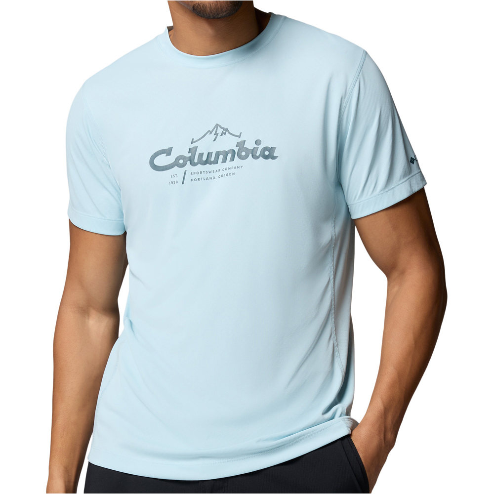 Columbia camiseta montaña manga corta hombre Zero Rules Light SS Graphic Crew vista frontal