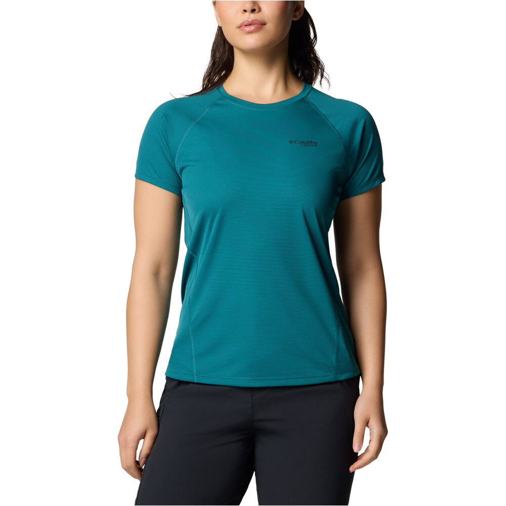 Columbia camiseta montaña manga corta mujer Cirque River  Pro SS Crew vista frontal