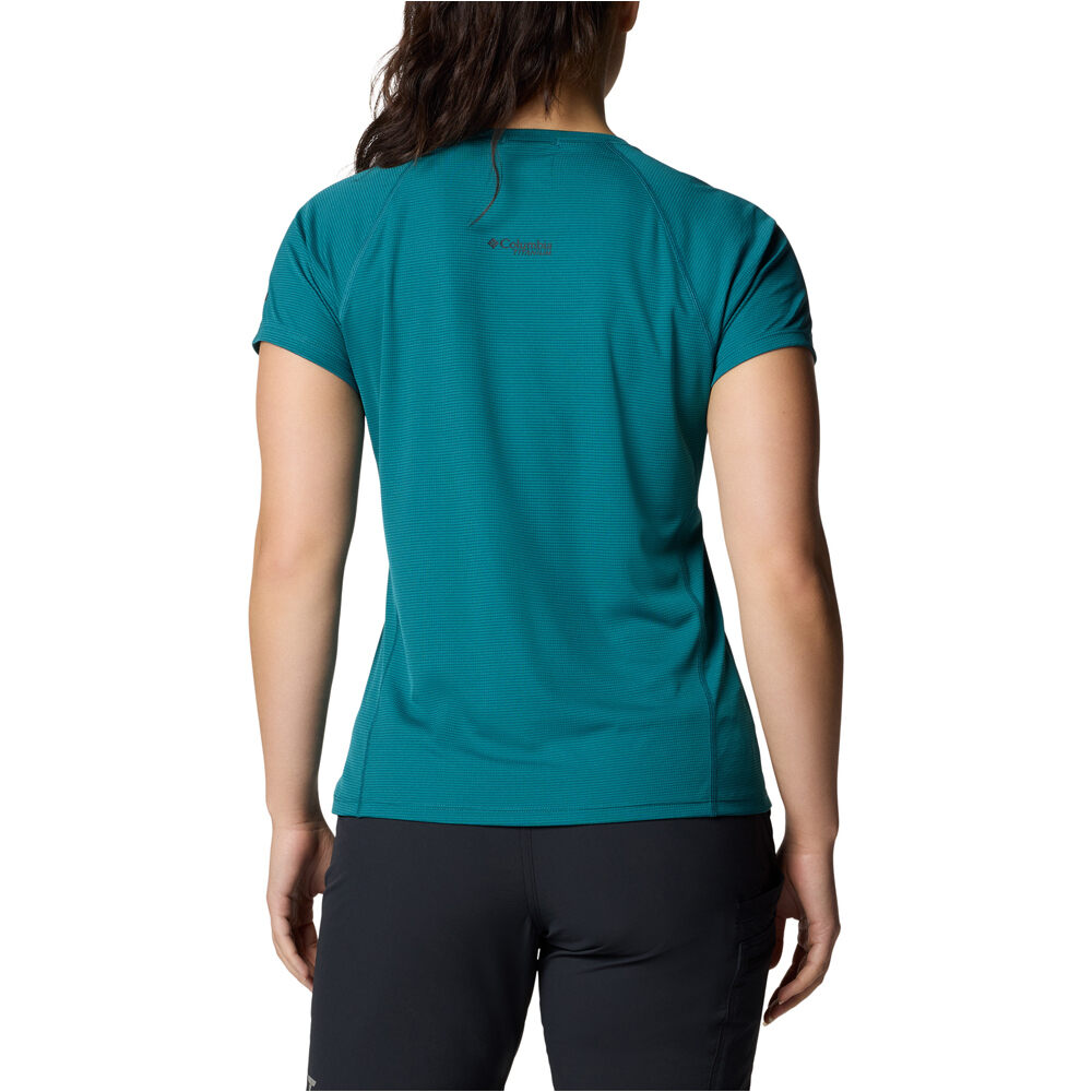 Columbia camiseta montaña manga corta mujer Cirque River  Pro SS Crew vista trasera