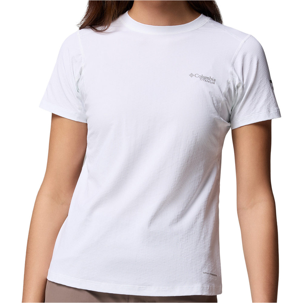 Columbia camiseta montaña manga corta mujer Diamond Peak Pro Short Sleeve vista frontal