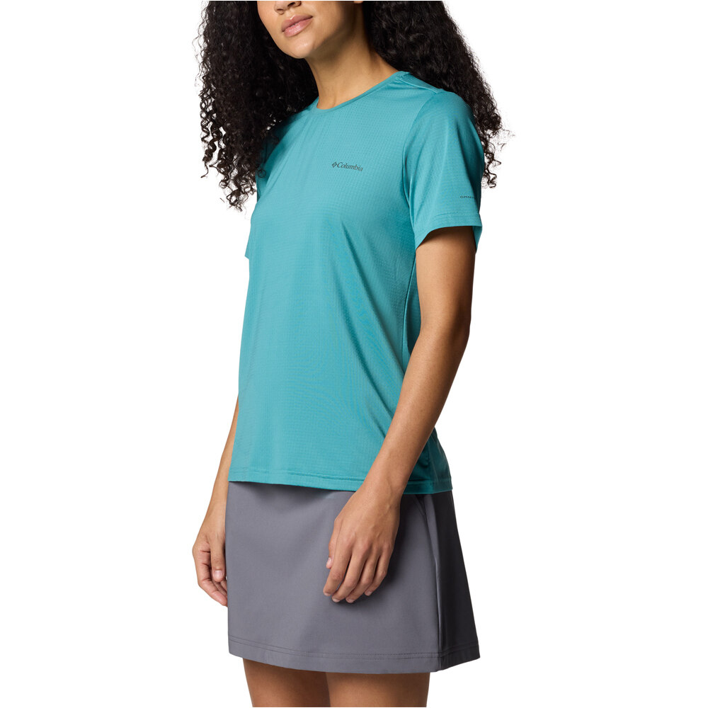 Columbia camiseta montaña manga corta mujer Wild Springs  SS vista detalle