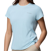 Columbia camiseta montaña manga corta mujer Zero Rules  Light SS Crew vista detalle