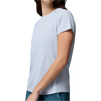 Columbia camiseta montaña manga corta mujer Zero Rules  Light SS Crew vista detalle