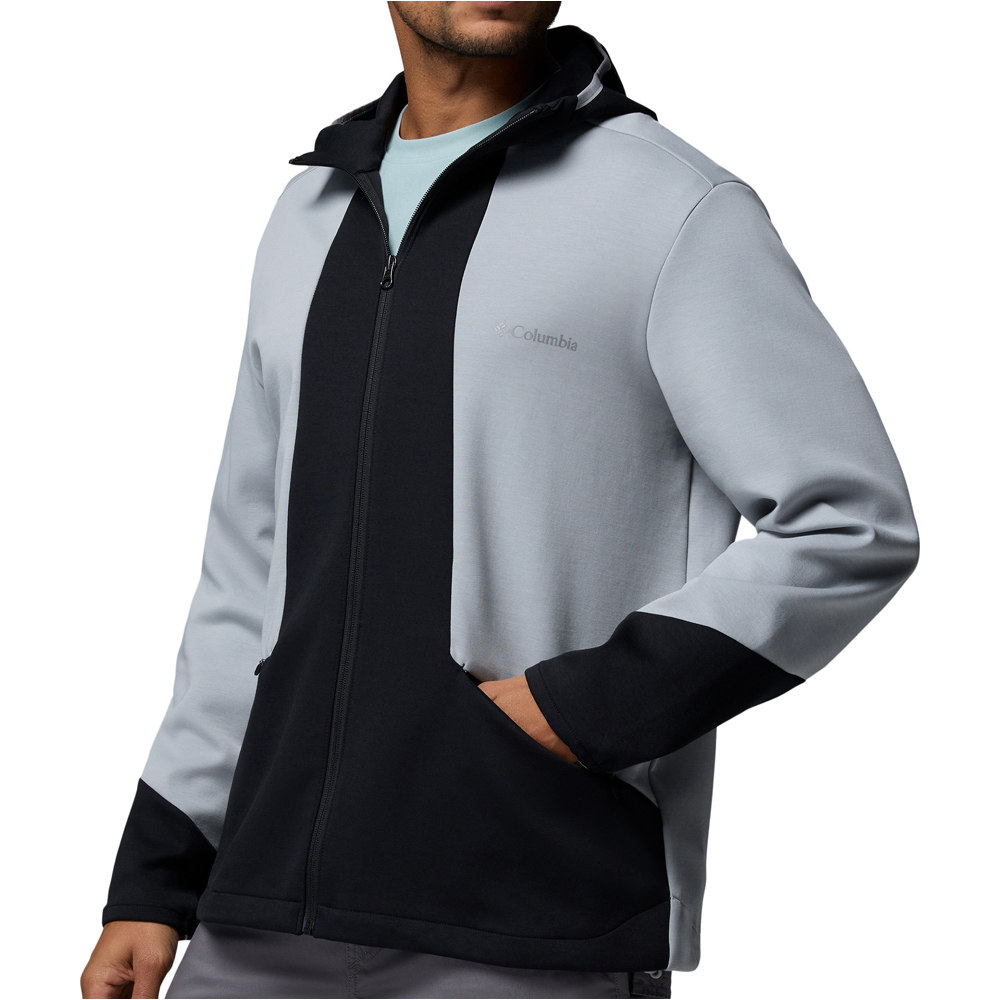 Columbia camiseta montaña manga larga hombre Columbia Tech Spacer Knit Hoodie vista detalle