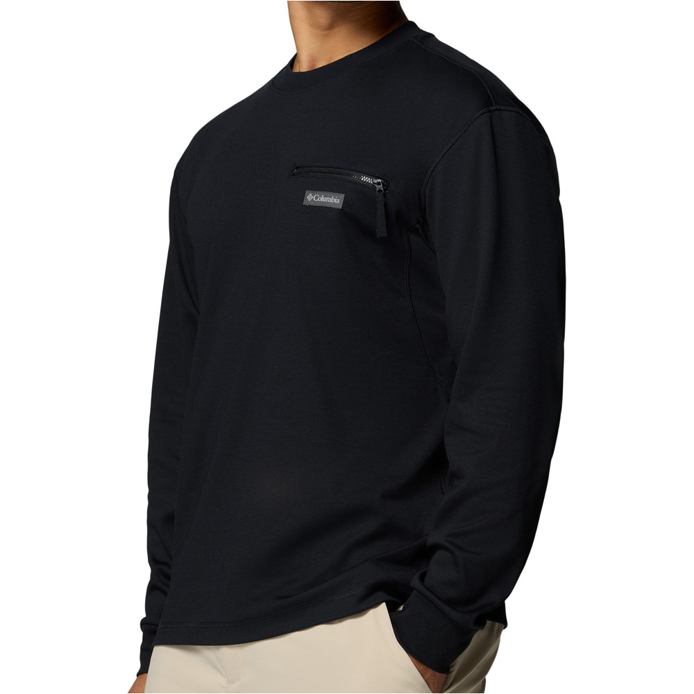Columbia camiseta montaña manga larga hombre Echo Passage LS Crew vista detalle