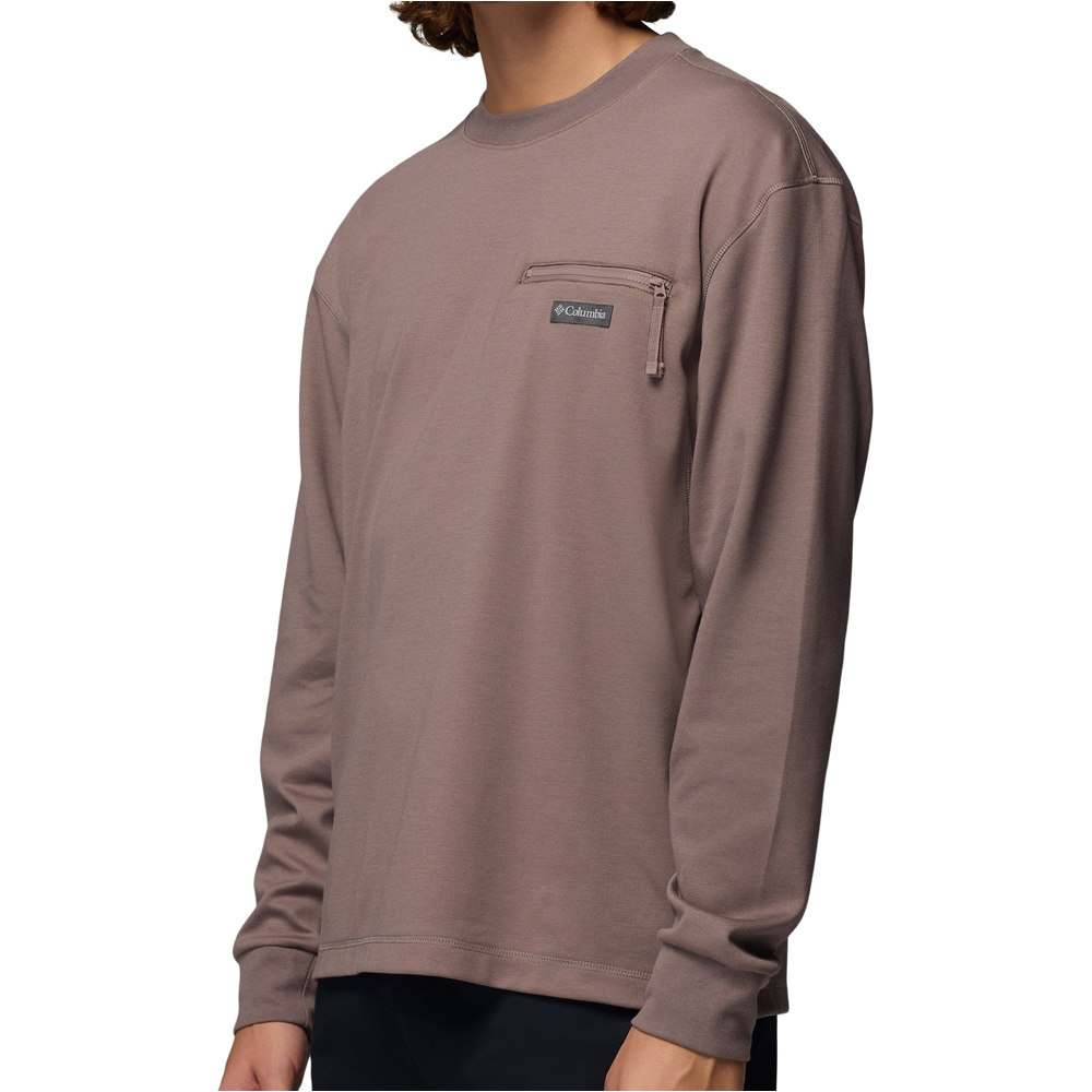 Columbia camiseta montaña manga larga hombre Echo Passage LS Crew vista detalle
