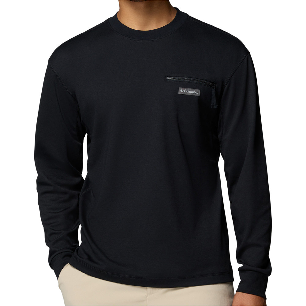 Columbia camiseta montaña manga larga hombre Echo Passage LS Crew vista frontal