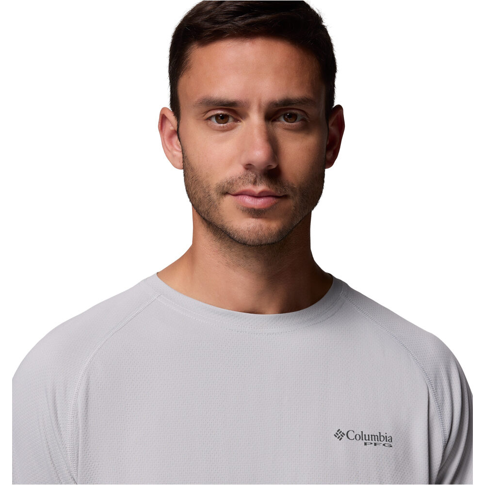 Columbia camiseta montaña manga larga hombre PFG Solar Stream LS vista detalle
