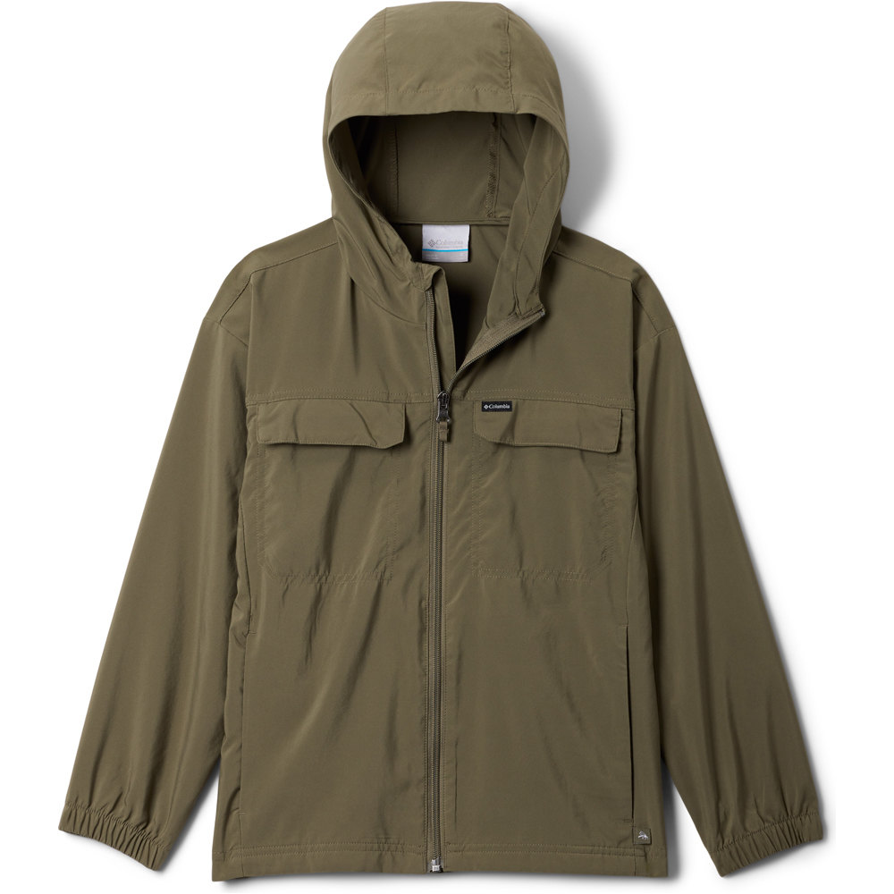 Columbia camiseta montaña manga larga niño Skien Valley Hooded Long Sleeve Shirt vista frontal