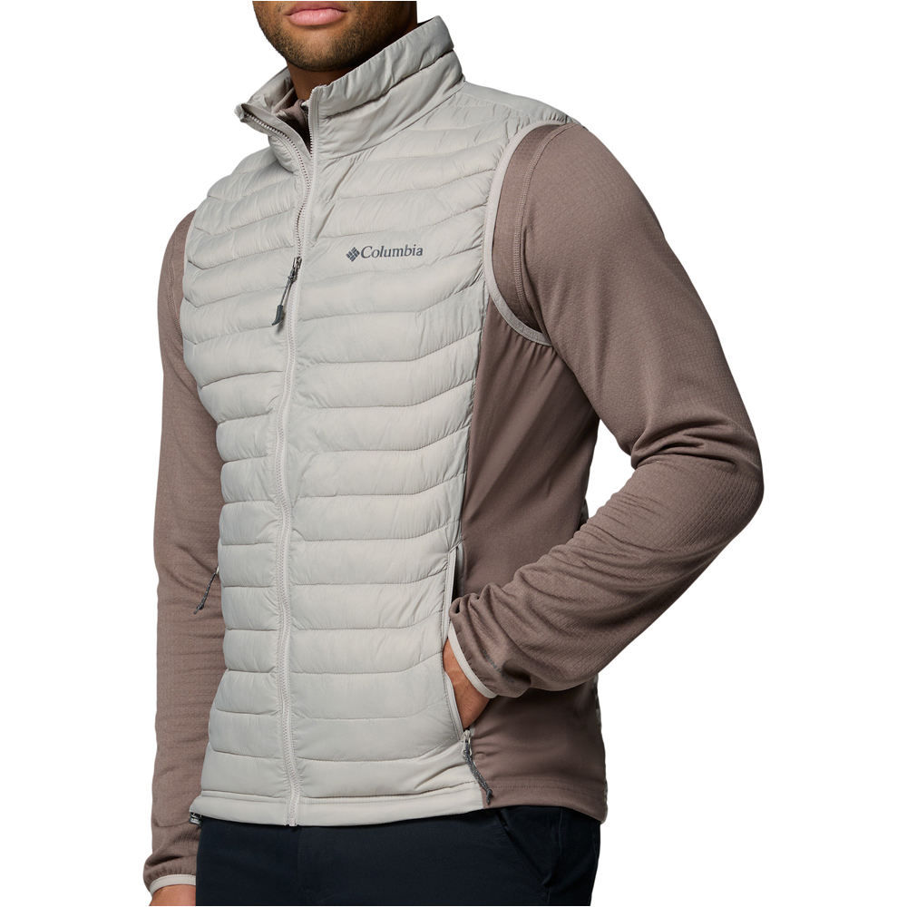 Columbia chaleco outdoor hombre Powder Pass Hybrid Vest vista detalle