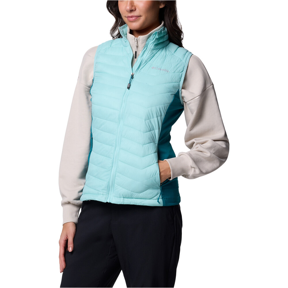 Columbia chaleco outdoor mujer Powder Pass II Hybrid Vest vista detalle