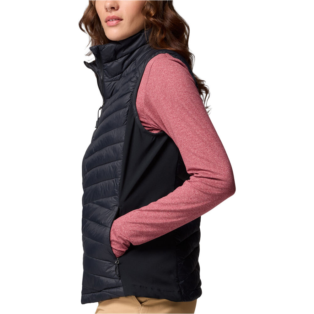 Columbia chaleco outdoor mujer Powder Pass III Hybrid Vest vista detalle