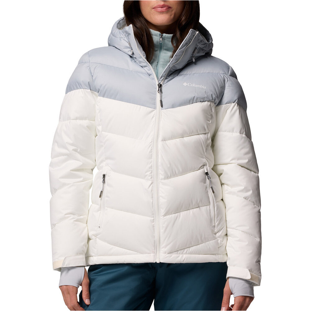 Columbia chaqueta esquí mujer Abbott Peak II Insulated Jacket White vista frontal