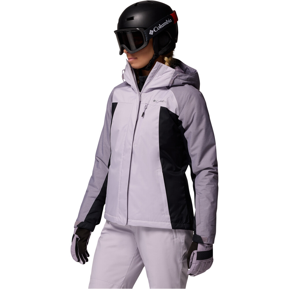 Columbia chaqueta esquí mujer Snowy Summit Insulated Jacket Purple vista detalle