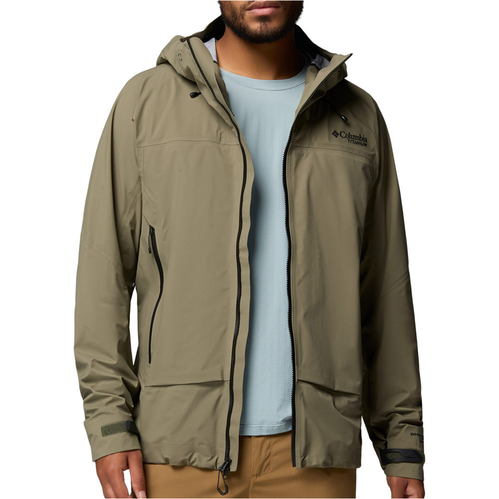 Columbia chaqueta impermeable hombre Saudan Pro 3L Shell vista detalle